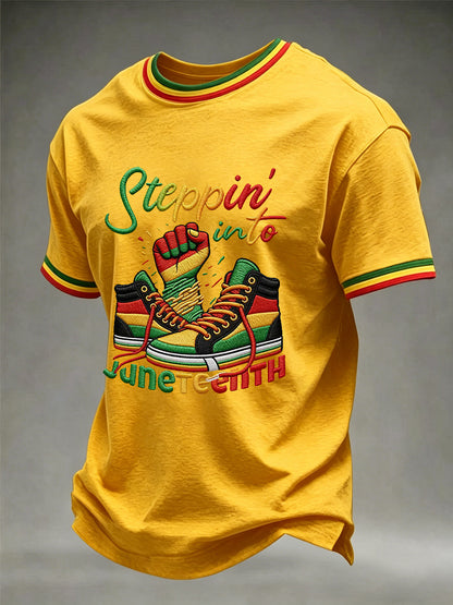 Men's Juneteenth Printed Short-sleeved T-shirt