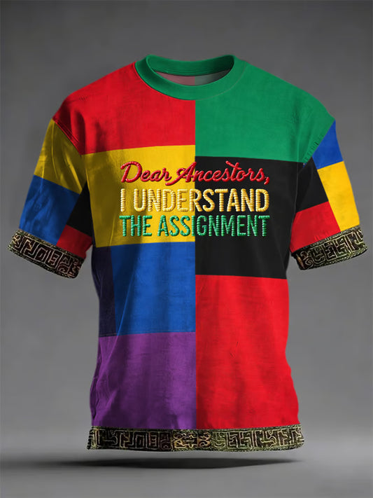 Men's Juneteenth Design Printed T-shirt
