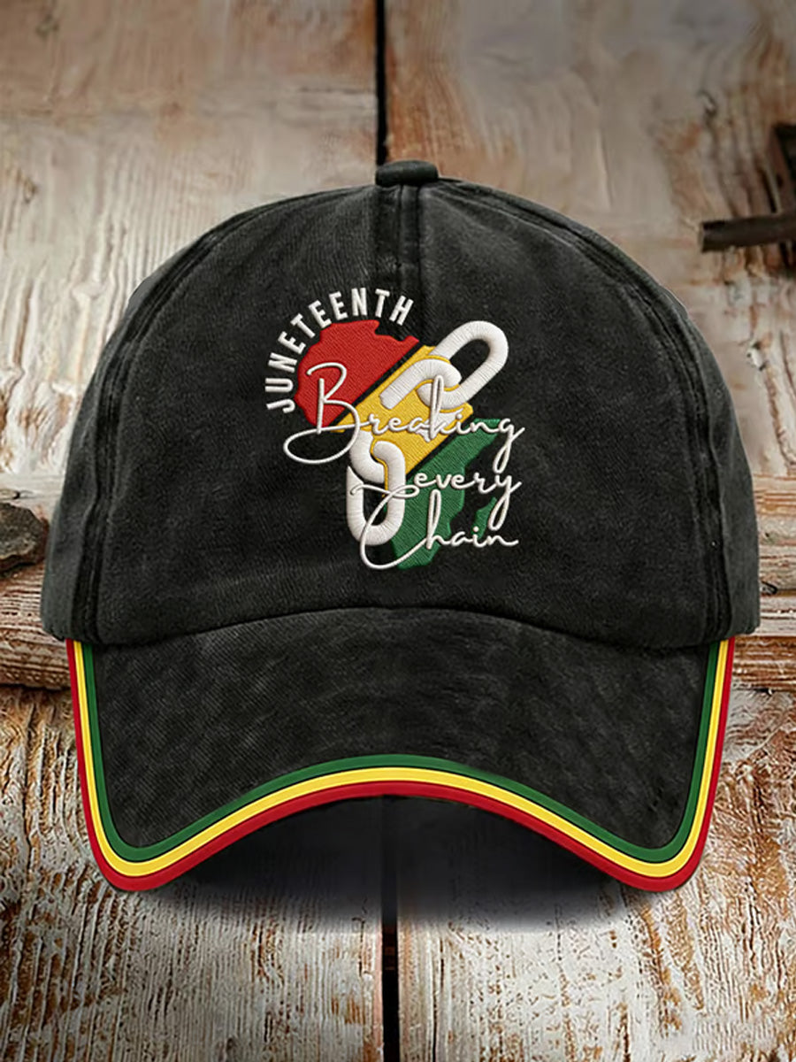 Unisex Juneteenth Breaking Every Chain Print Hat