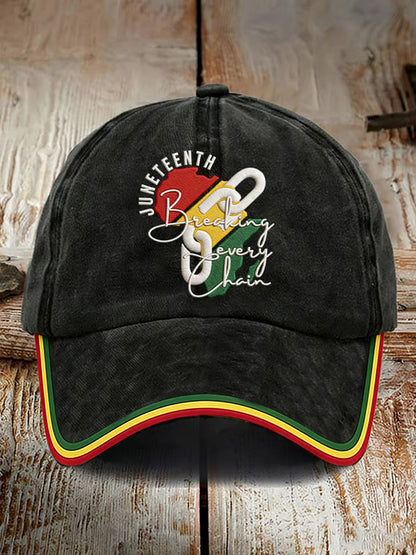 Unisex Juneteenth Breaking Every Chain Print Hat