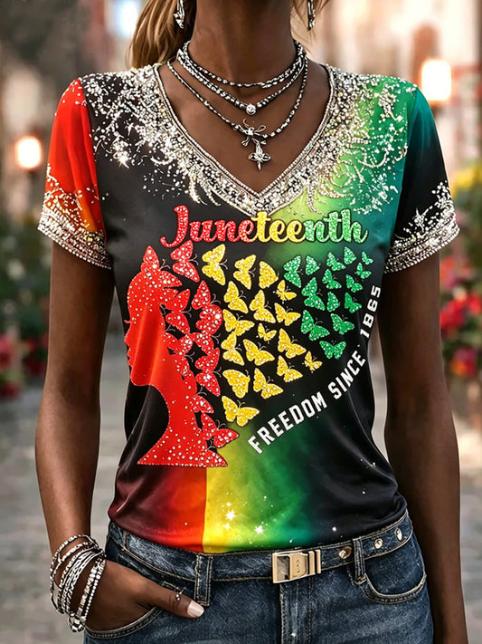 Women's Juneteenth Print T-shirt