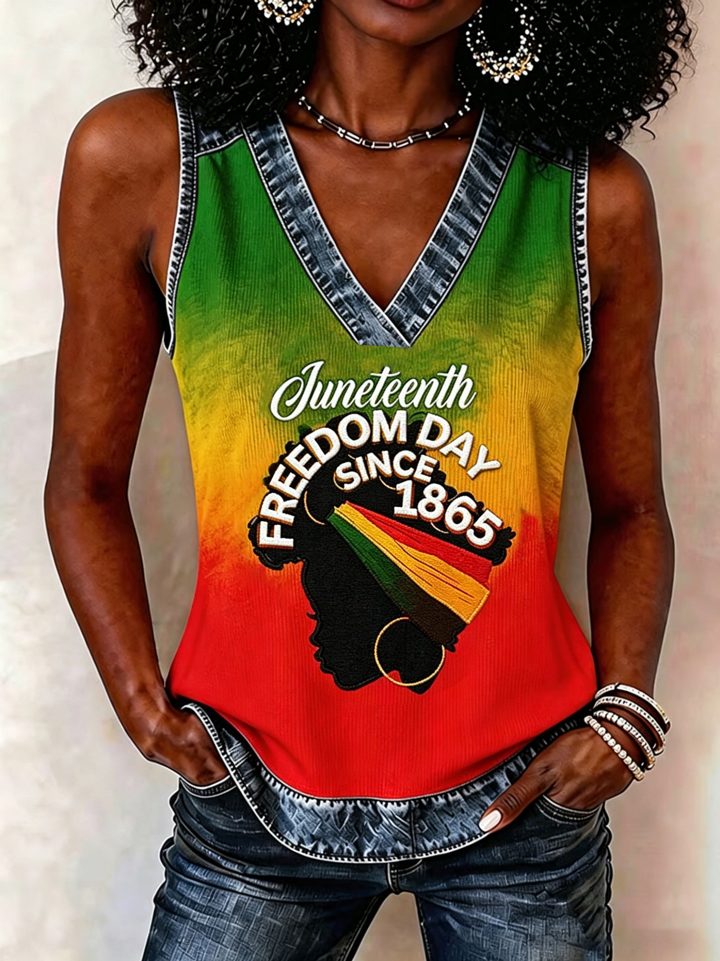 Women's Juneteenth Art  Vest