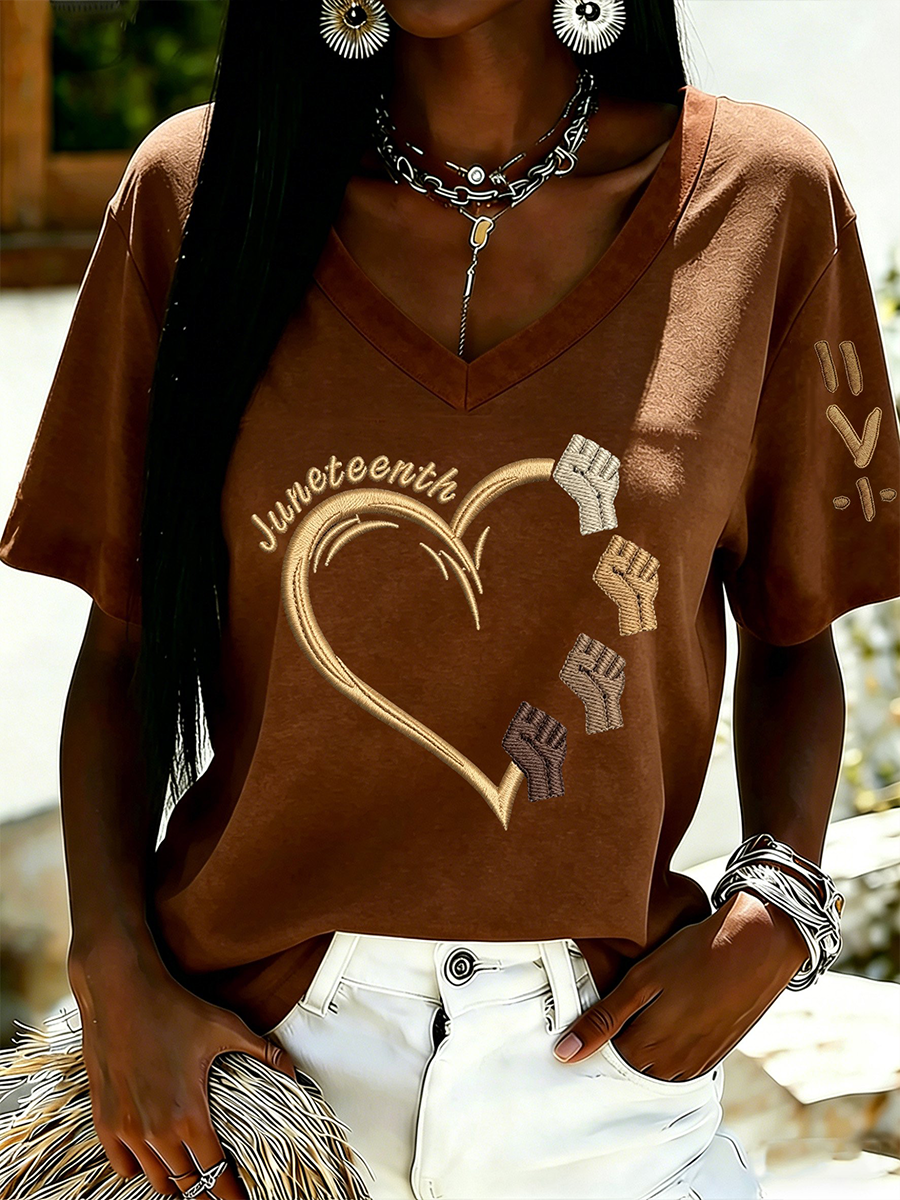 Women's Juneteenth Short-sleeved T-shirt