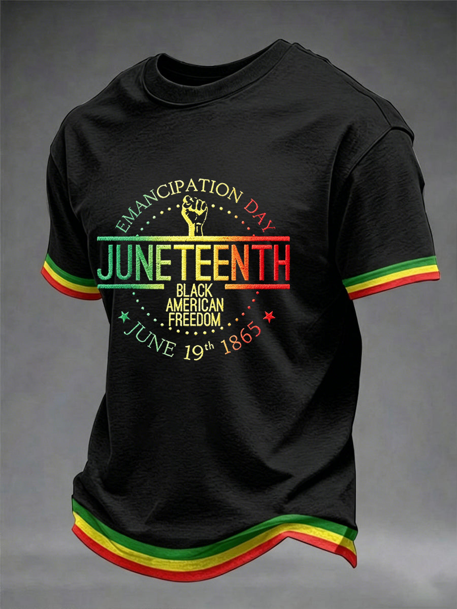 Men's Juneteenth Printed Short-sleeved T-shirt