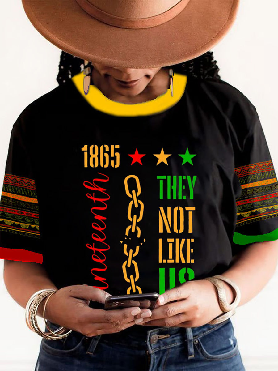 Women's Juneteenth Print Casual Shirt