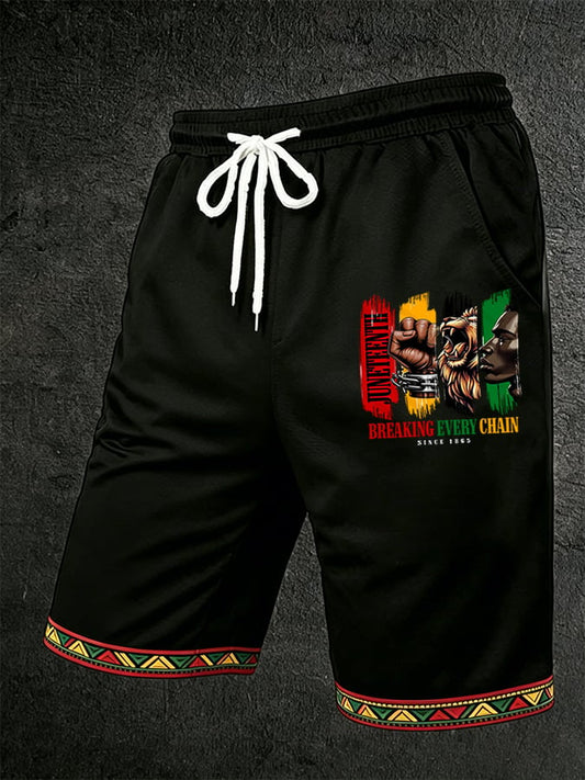 Men's Juneteenth 1865 Printed Shorts