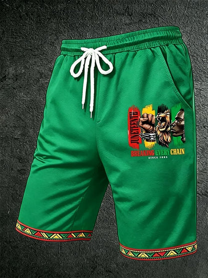 Men's Juneteenth 1865 Printed Shorts