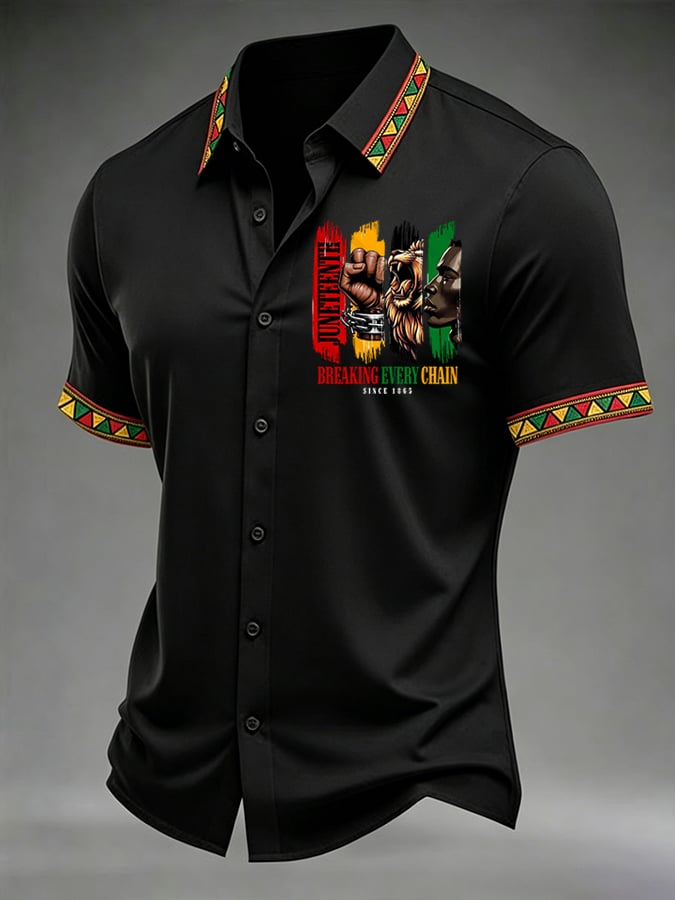 Men's Juneteenth 1865 Printed Shirt