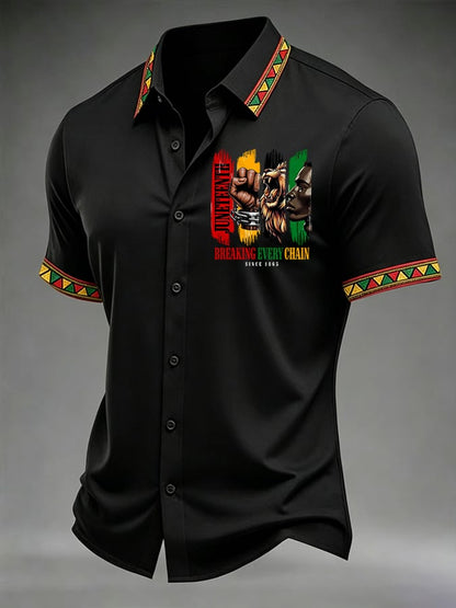 Men's Juneteenth 1865 Printed Shirt