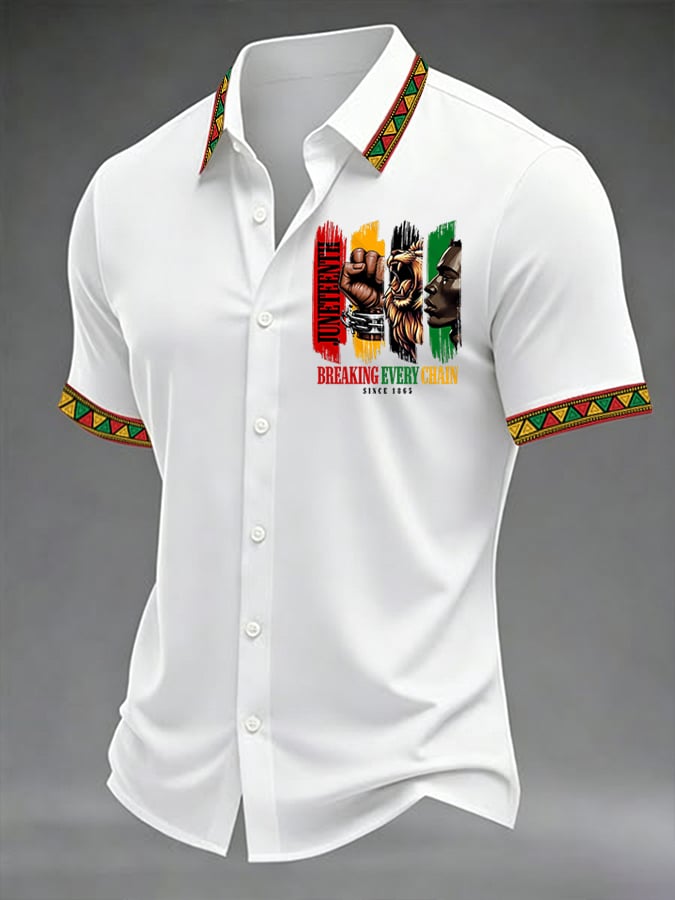 Men's Juneteenth 1865 Printed Shirt