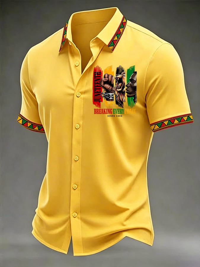 Men's Juneteenth 1865 Printed Shirt