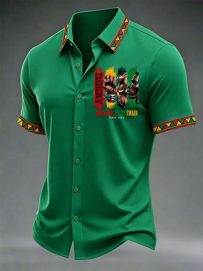 Men's Juneteenth 1865 Printed Shirt