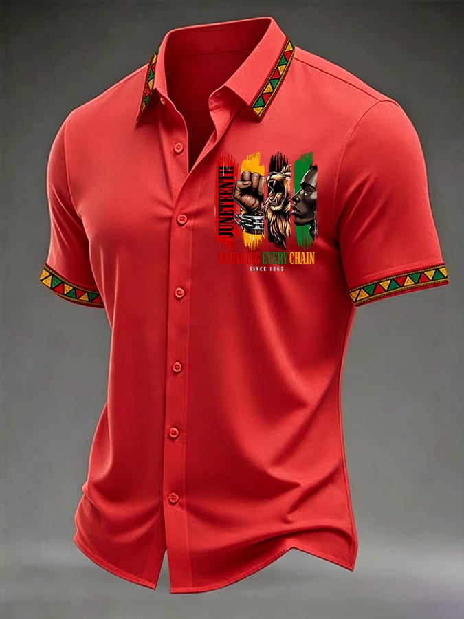 Men's Juneteenth 1865 Printed Shirt