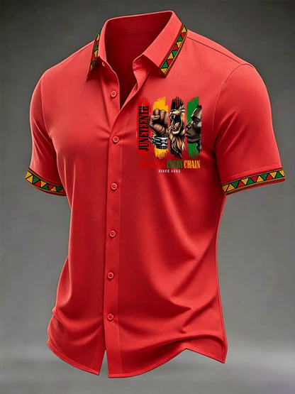 Men's Juneteenth 1865 Printed Shirt