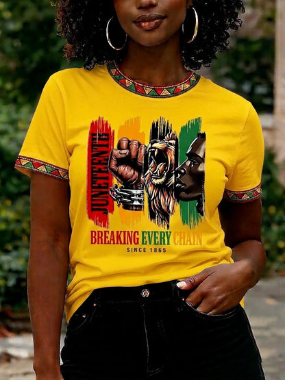 Women's Juneteenth 1865 Printed T-shirt