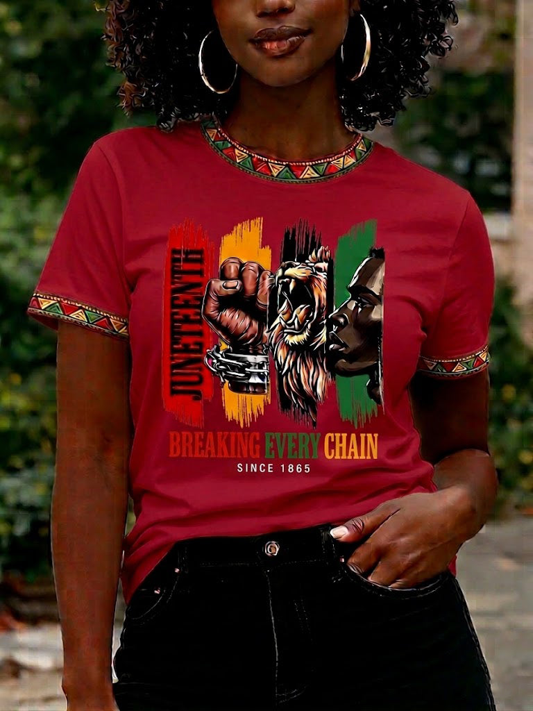 Women's Juneteenth 1865 Printed T-shirt