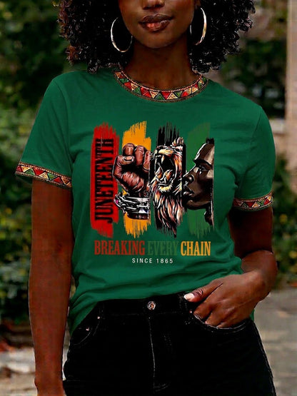 Women's Juneteenth 1865 Printed T-shirt