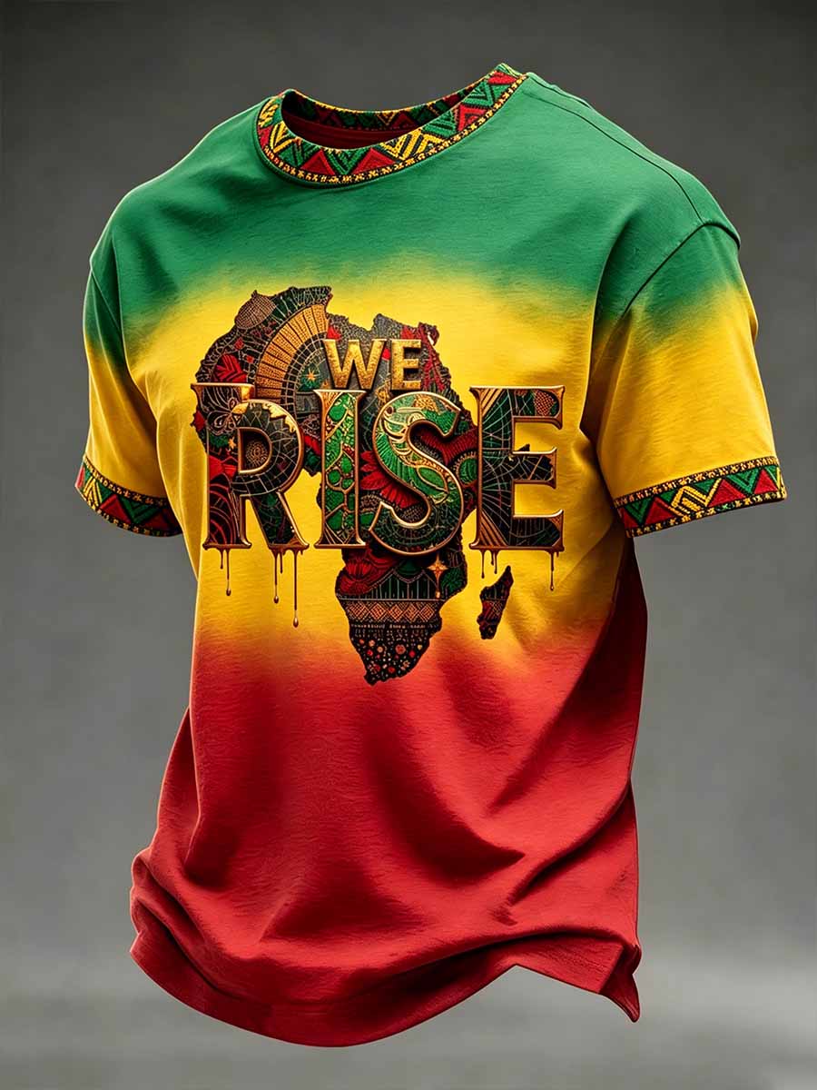 Men's Juneteenth Freedom Day Casual Print T-Shirt