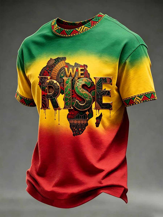 Men's Juneteenth Freedom Day Casual Print T-Shirt