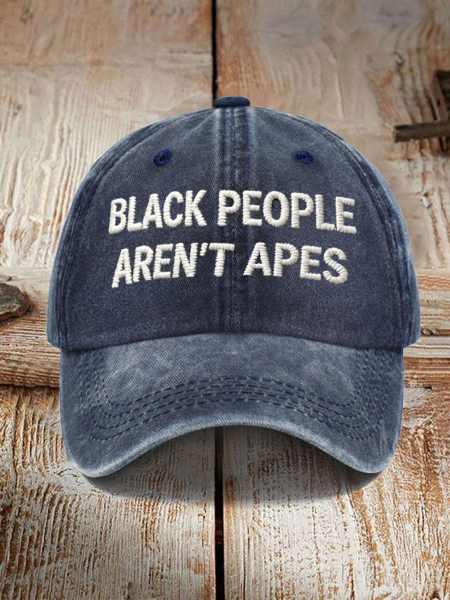 Unisex Black People Aren't Apes Print Hat