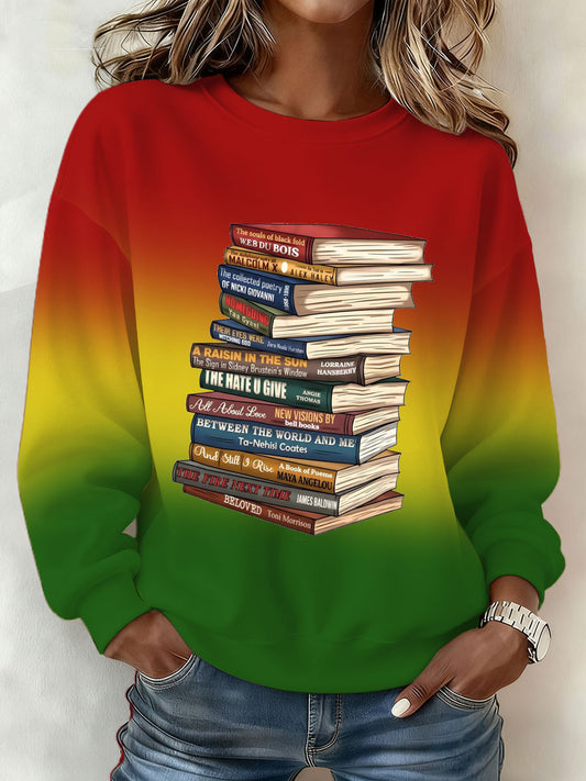 Women's Black History Honoring The Past Printed Sweatshirt