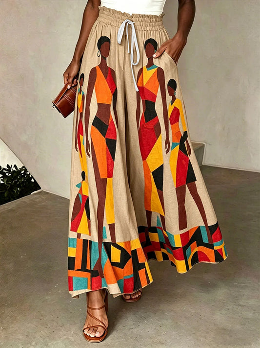 Women's Bohemia Print Casual Pants
