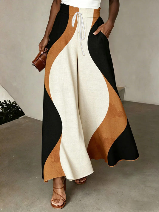 Women's Geometric Print Casual Pants