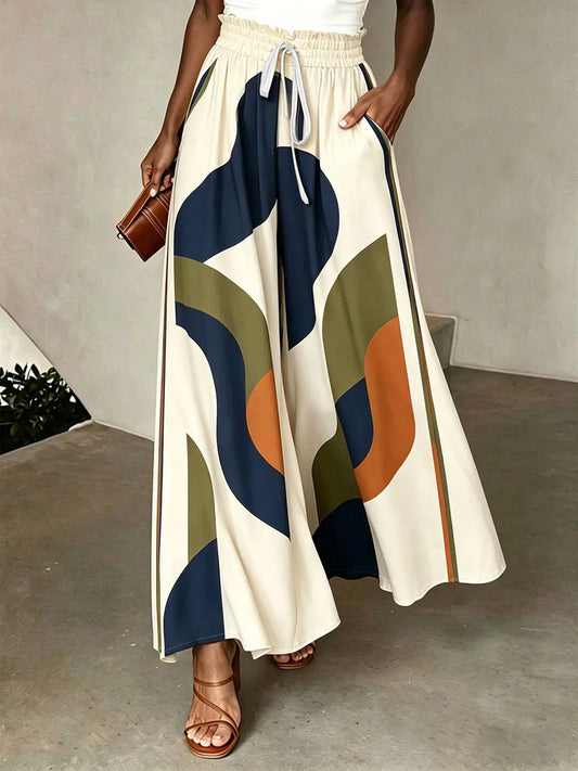 Women's Geometric Print Casual Pants
