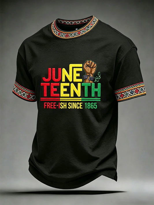 Men's Juneteenth Print Casual Tee