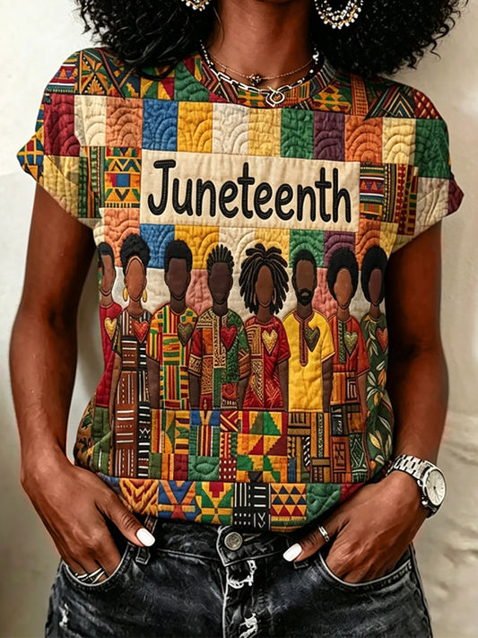 Women's Juneteenth Print Casual Tee