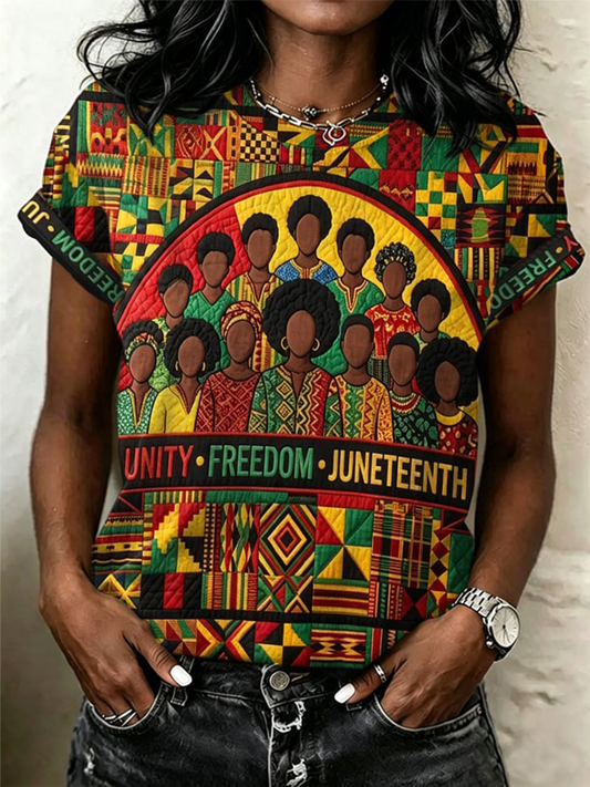 Women's Nnity Freedom Juneteenth Short-sleeved T-shirt