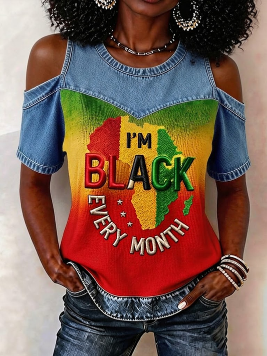 Women's I'm Black Every Month Short Sleeved T-Shirt