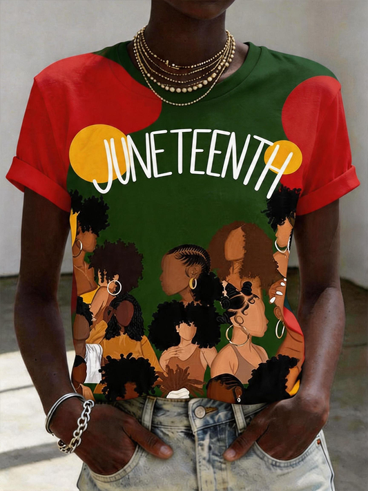 Women's Juneteenth Short-sleeved T-shirt
