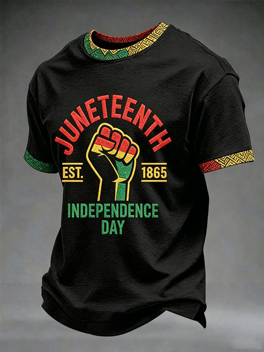 Men's Juneteenth Print Casual Tee