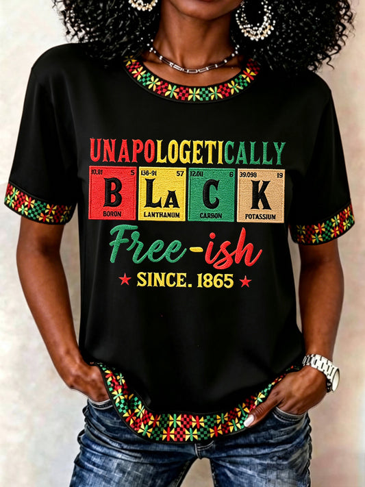 Women's Juneteenth Print Casual Tee
