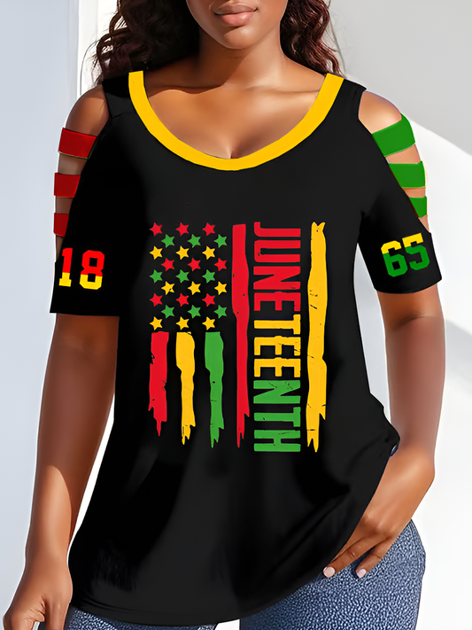 Women's Juneteenth V-neck T-shirt