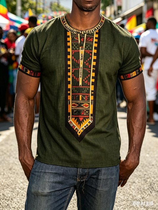 Men's Juneteenth Print short sleeves t-shirt