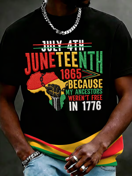 Men's Juneteenth Print short sleeves t-shirt