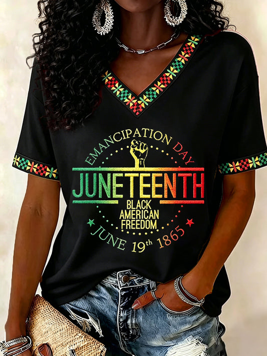 Women's  Juneteenth 1865 Short Sleeve T-shirt