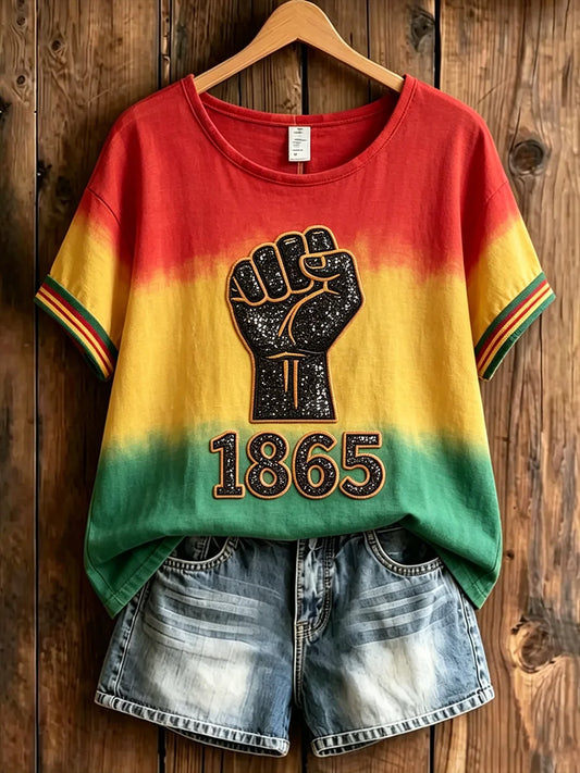 Women's Juneteenth Print Casual Tee