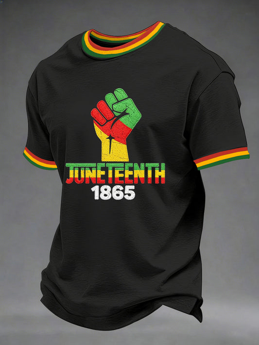 Men's Juneteenth 1865 Print Casual Tee