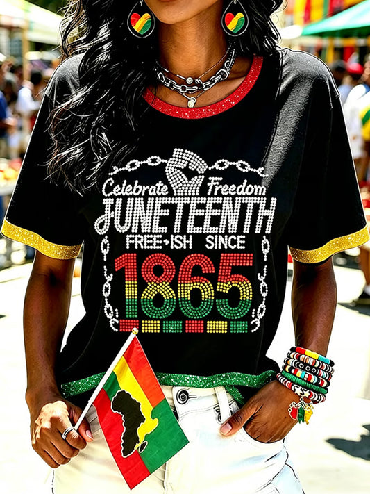 Women's Juneteenth Print Casual Tee