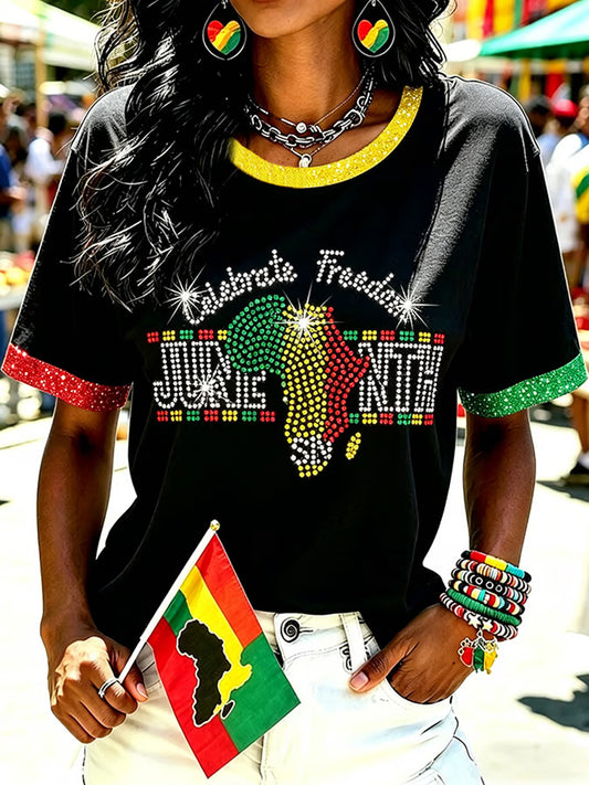 Women's Juneteenth Print Casual Tee