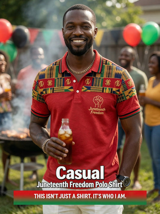 Men's Retro June Festival Freedom Casual Polo Shirt