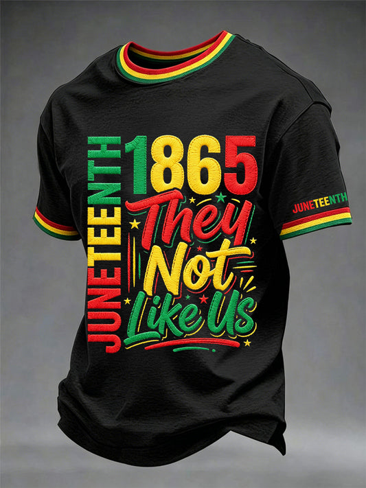 Men's Juneteenth They Not Like Us Print Casual Tee