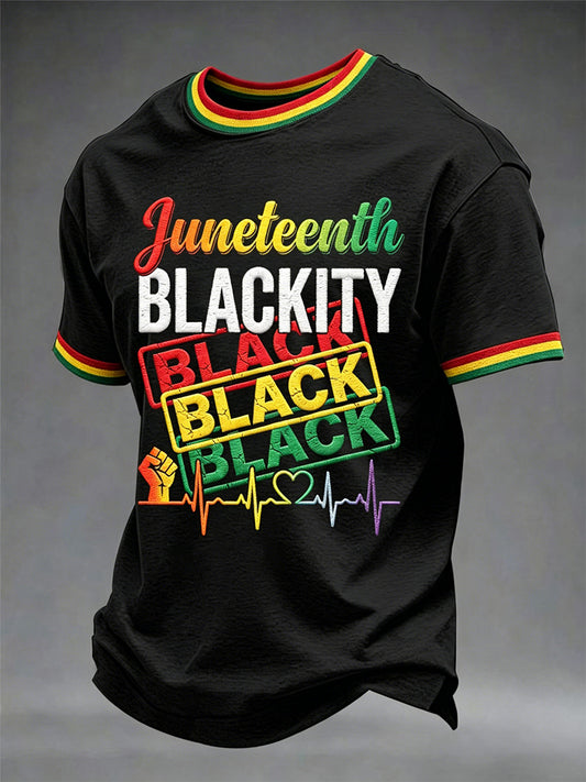 Men's Juneteenth Print Casual Tee