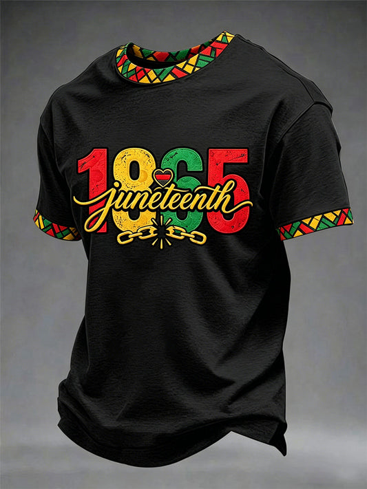 Men's Juneteenth Print Casual Tee