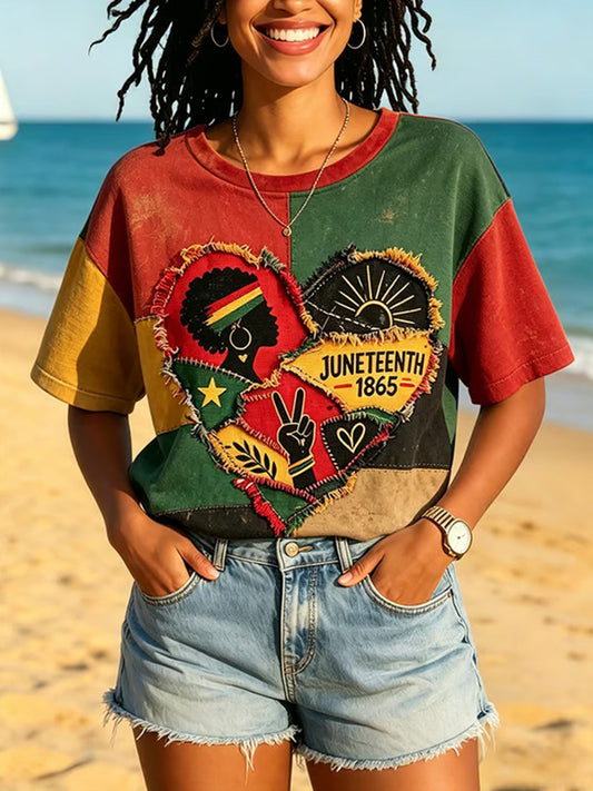 Women's Juneteenth Print Casual Tee