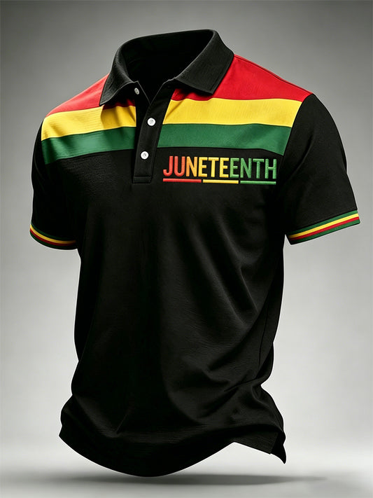 Men's Juneteenth Print Polo