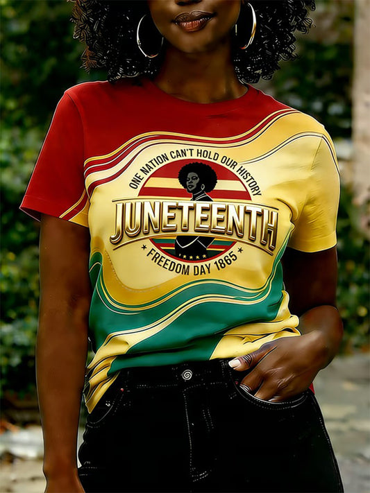 Women's Juneteenth Print Casual Tee